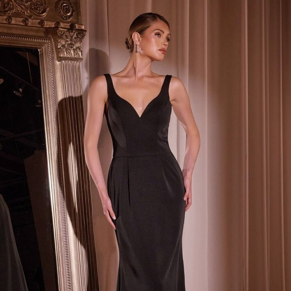 New Formal Sleeveless Sheath Glitter Crepe Gown w/ Removable Jacket CD J881